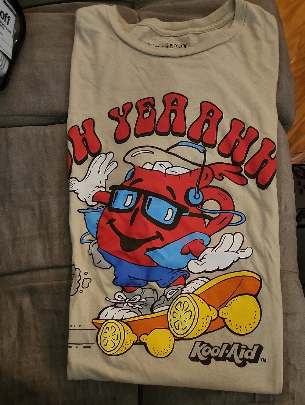 Kool-Aid Graphic Short Sleeve Tee - Beige with Red Character